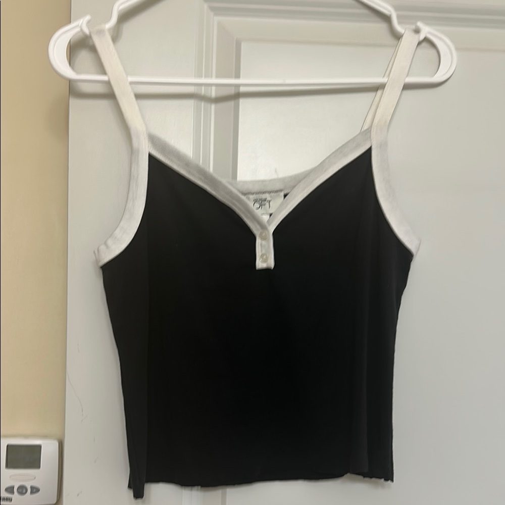 LOFT Black and White Tank Top